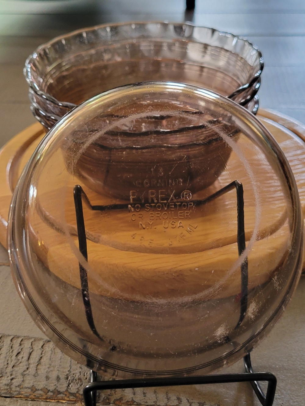 Pyrex Amber Glass Mixing Bowl Set